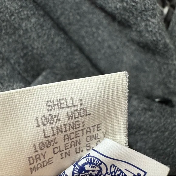 Pendleton Vtg Vintage Wool Long Coat Trench Grey Gray 18 READ - Picture 9 of 13